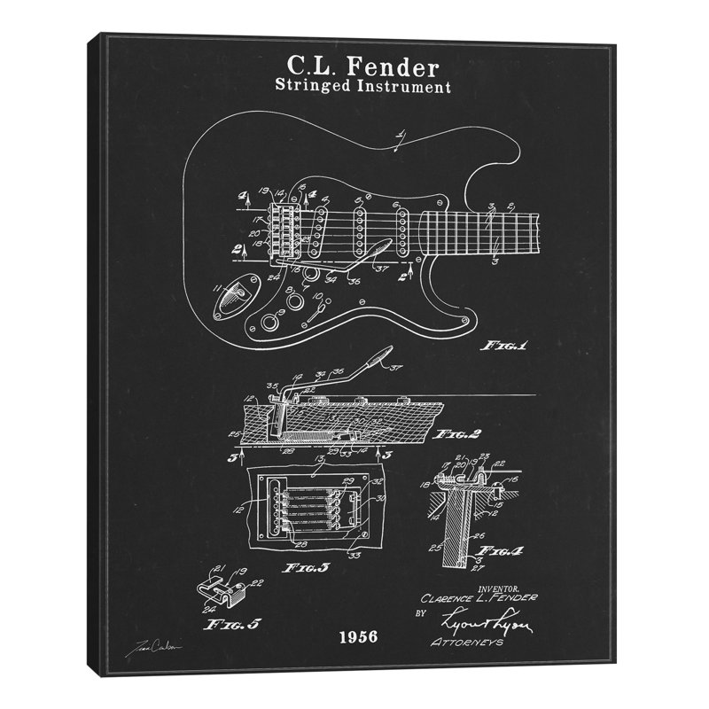 C.L. Fender II by Tina Carlson - Wrapped Canvas Print, 51cm H x 38cm W x 4cm D
