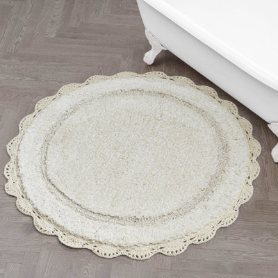 Laura Ashley Eloise Crochet Border Cotton Bath Mat