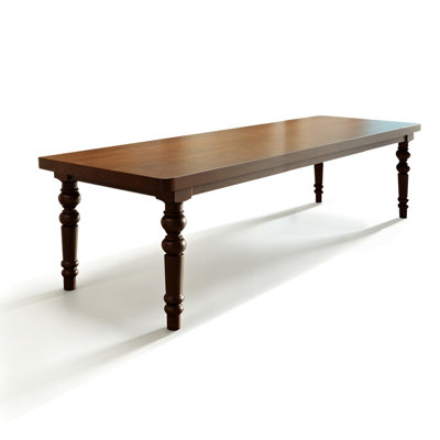 Solid wood rectangular dining table