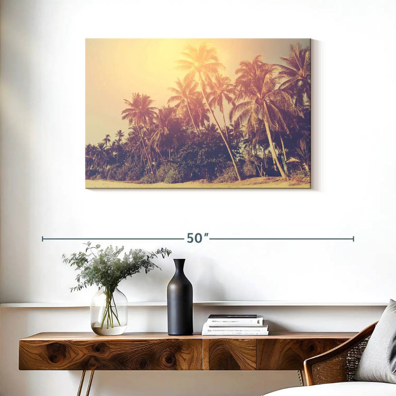 Gillard Hazy Palm Trees Gillard, H 24 po x l 36 po