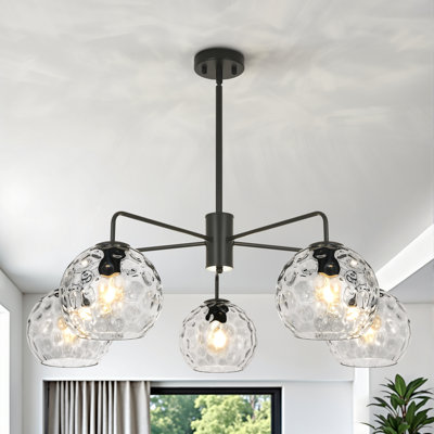 Luminaire suspendu moderne à 5 lumières pour îlot de cuisine