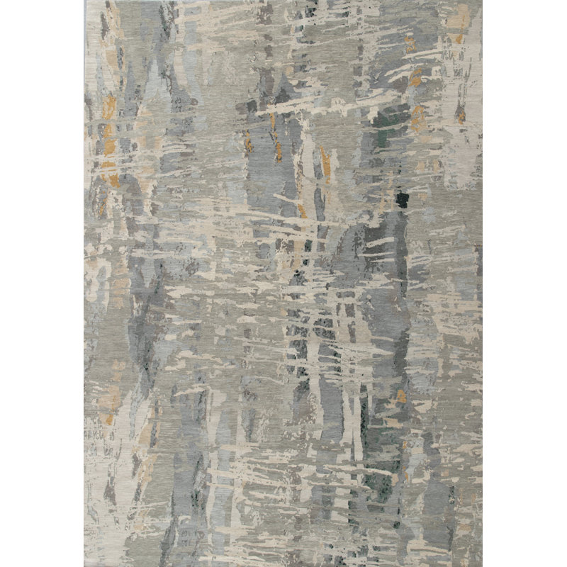Melange Wool Abstract Area Rug, Rectangle 10' x 14'