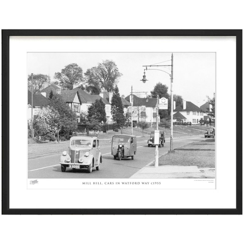 Mill Hill, Watford Way C1955 by Francis Frith - Single Picture Frame Print, 40cm H x 50cm W x 2.3cm D