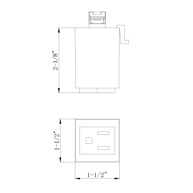 Adaptateur de plafond incliné Outlet, Noir
