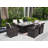 Aerolyn 6 - Person Wicker Patio Dining Set with Rectangular Table , Cushions Included-735300674-735300675