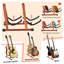 Support pour guitare multiple - Support de plancher à double structure en A avec accoudoirs en mousse souple, réglable pour guitare acoustique, basse et électrique, facile à assembler