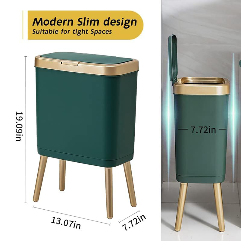 Poubelle en plastique (4 gallons), Vert