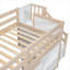 Lit mezzanine pour enfant avec petite chambre à coucher avec escalier intégré, tiroirs et tablettes