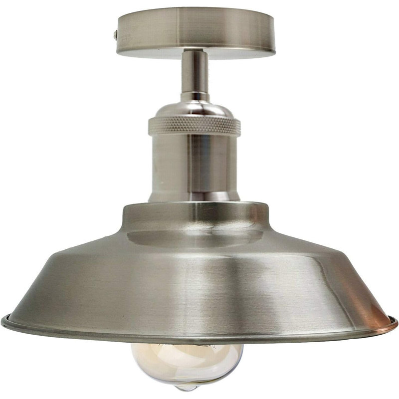 Semi Flush Mount, Stain Nickel