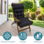 Coussin de chaise Adirondack imperméable avec attaches pour l'extérieur - Coussin de chaise berçante à dossier haut pour patio-1070563418