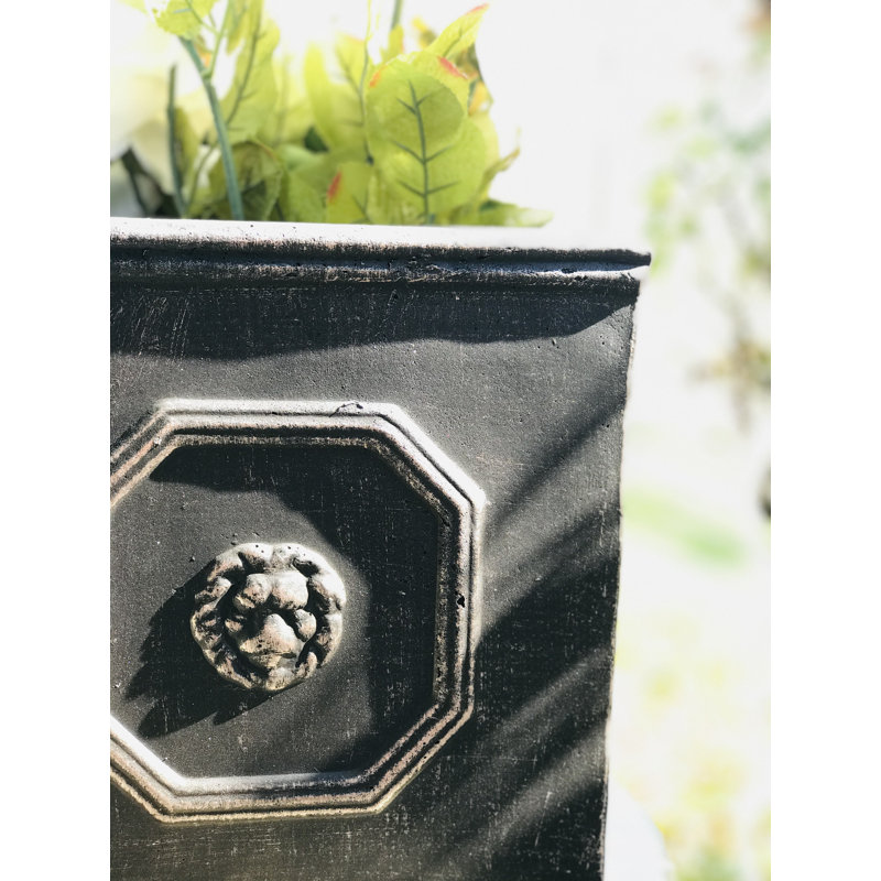 Boîte à fleurs en béton Hillevi, Bronze, H 12,6 po x l 12,6 po x P 12,6 po