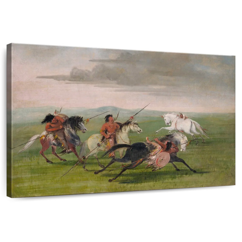 Lelar Comanche Feats Of Horsemanship, 34" H x 51" W