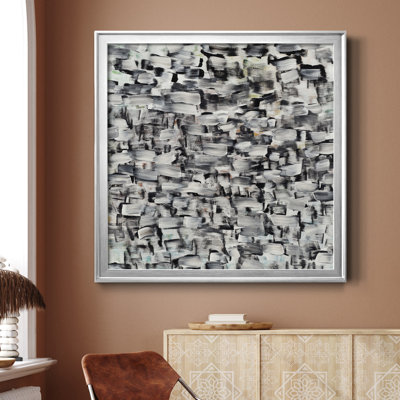 «Black and White and All Over», reproduction d'art sur toile encadrée