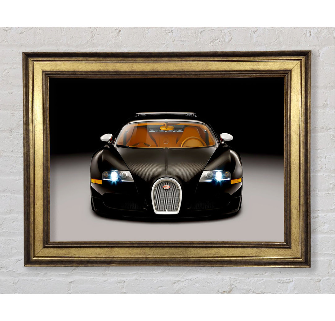 Bugatti Veyron Schwarz - Bilderrahmen Kunstdrucke