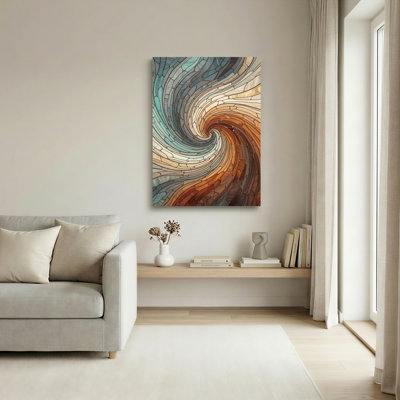 Ensemble d'une toile mosaïque tourbillonnante