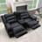 Lamyiah 77.6'' Wide Soft Vegan Leather Manual Reclining Loveseat Sofa with Storage and Cupholders-1521133485