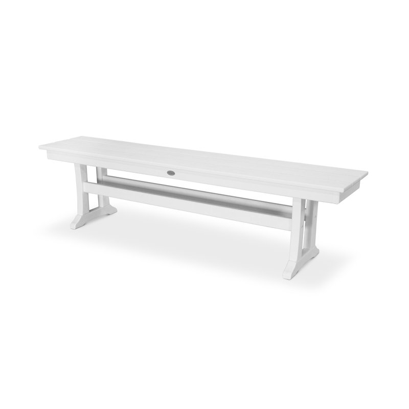 Banc à tréteaux Farmhouse, Blanc