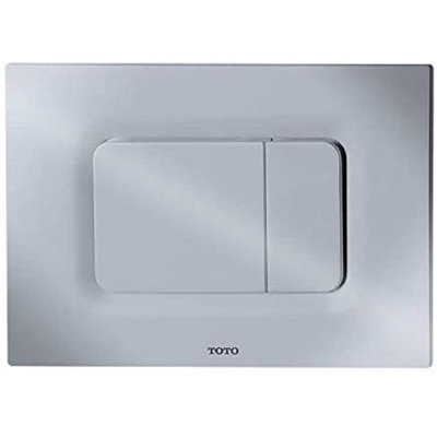 Plaque à double bouton poussoir carré