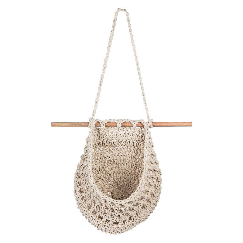 Fabric Wall Organizer with Wall Baskets, 12" H x 12" W x 3" D