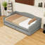 Lit de jour simple tapissier avec gigogne et DEL et 2 tiroirs-898526898
