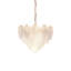 Clear Textured Glass Layered Small Chandelier