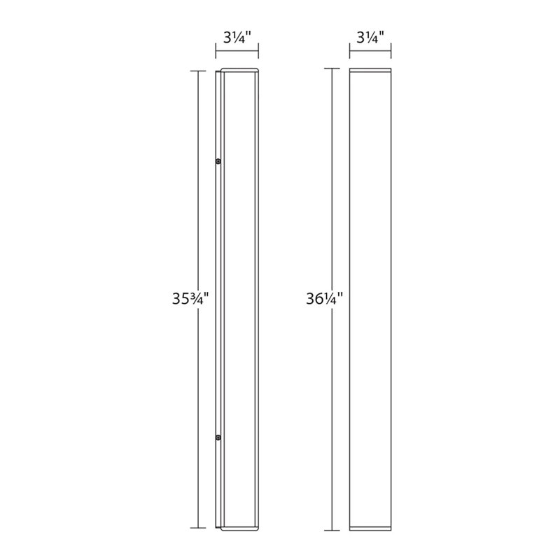 Inside-Out 1 - Light LED Flush Mounted Sconce, Textured Gray