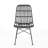 Grey And Metal Dining Chairs - Of 2 For Outdoor Elegant Wrapped Design Backyard Chairs Make Your Area More Attractive