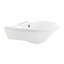 Lavabo sur pied en porcelaine vitrifiée moderne Reno-brillant 16 po Ondine pour petite salle de bain avec trop-plein