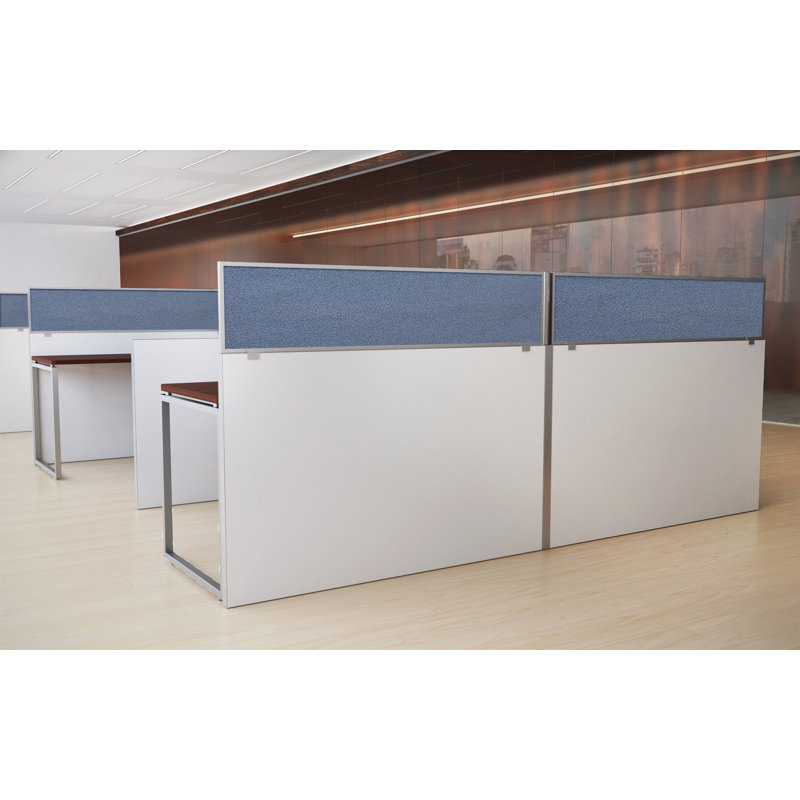 Panneau d'intimité acoustique avec petit support, En aluminium, Zéro, H 24 po x l 36 po x p 0,63 po
