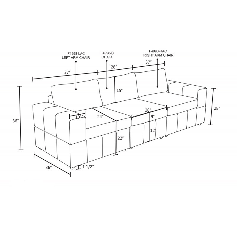 Briell Upholstered 102'' Sofa
