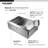 Epicure 33'' L Single Bowl Stainless Steel Kitchen Sink
