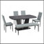Ensemble de salle à manger moderne 6 pièces avec chaises élégantes et banc pour une utilisation polyvalente