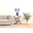 21" Translucent Glass Globe LED Table Lamp With White Drum Shade