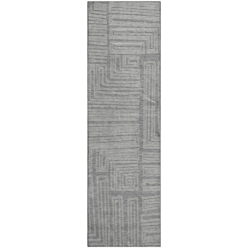 Premium Machine Washable Cortes AMF1045 Geometric Rug, Runner 2'3" x 7'6"