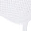 Chaise d'extérieur moderne en lierre blanc moderne en polypropylène avec assise confortable