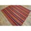 One-of-a-Kind 5'0" x 5'0" Square 1950s Square Wool Area Rug in Blue and Green