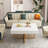 Maridell White ang Gold Square Coffee Table