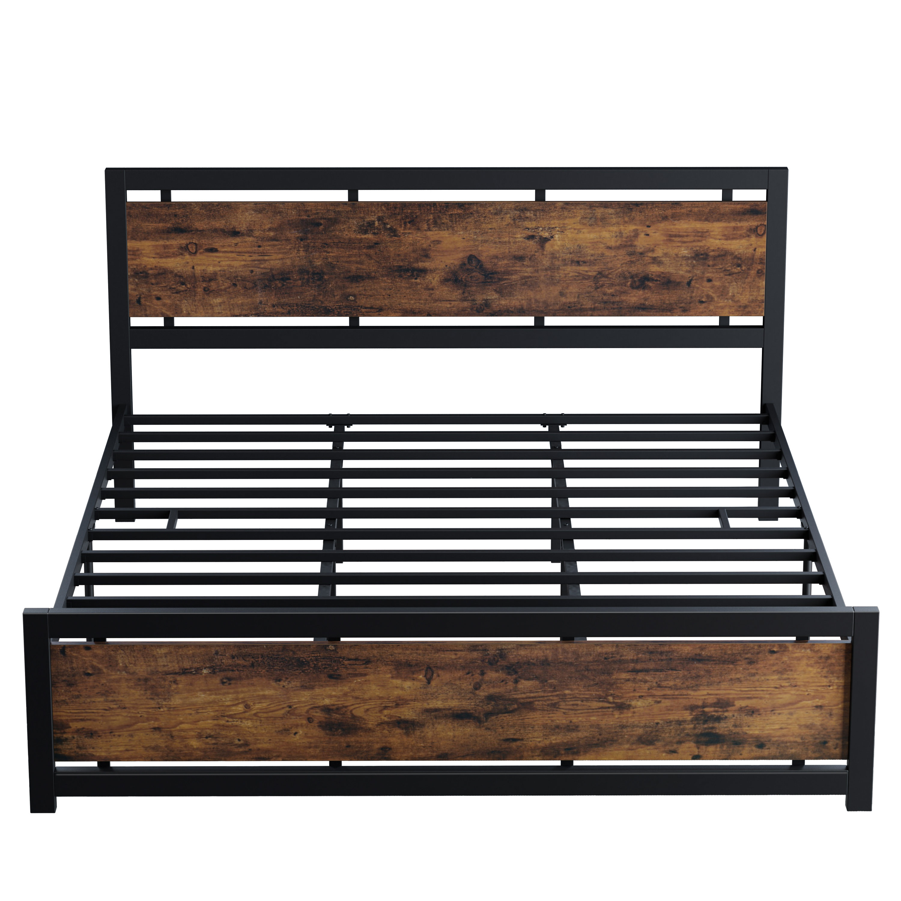 17 Stories California King Bed Frames with Headboard and Strong Metal