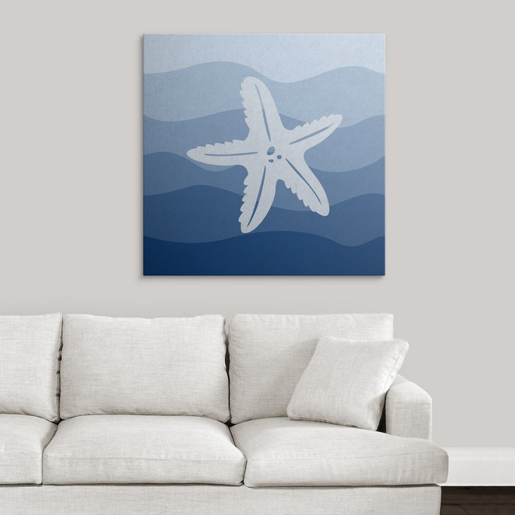 «Starfish Underwater Nursery», impression, H 35 po x l 35 po x P 1,5 po, Toile