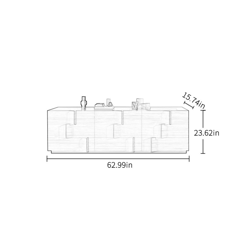 Meuble télé simple et créatif, 62.99"