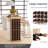 Monish 40 Bottle Solid Wood Floor Wine Bottle Rack in Beige