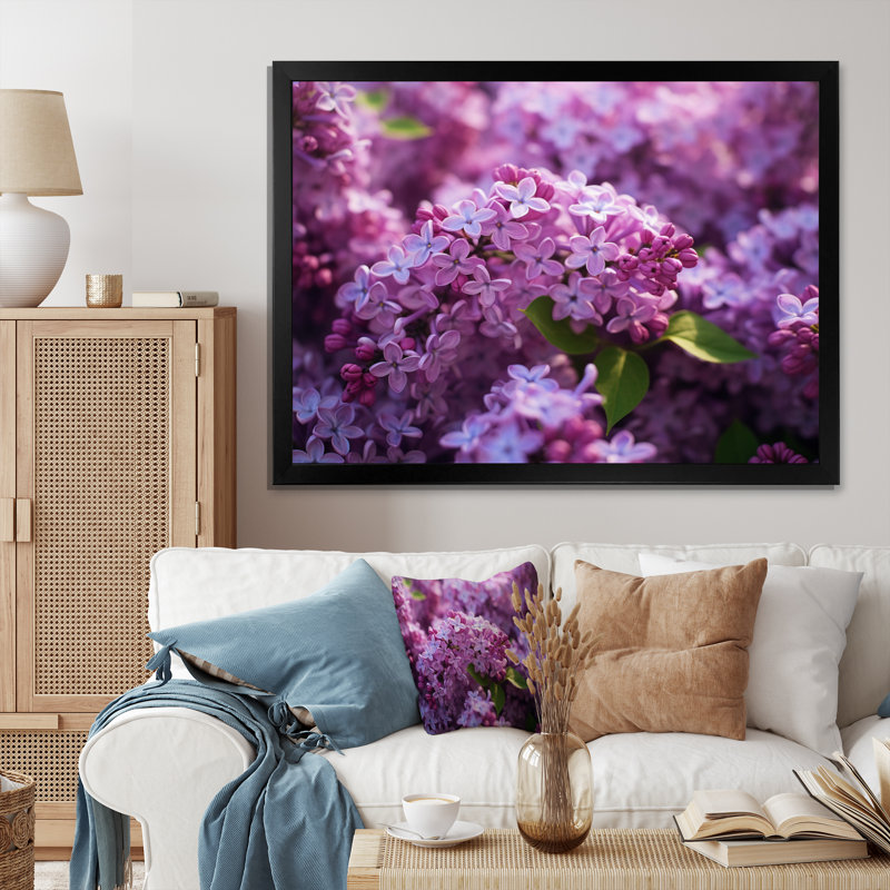 «Lilac mauve», impression sur toile, Cadre photo noir, H 24 po x l 32 po x P 1 po