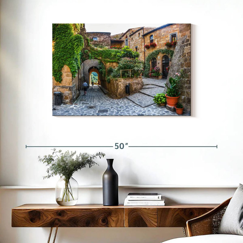 Kavia civita di Bagnoregio Town, H 24 po x l 36 po