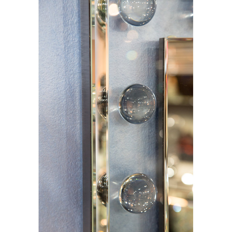 Montreal Flat Engineered Wood Beveled Wall Mirror