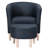 Upholstered 27" Wide Faux Leather Barrel Chair with Ottoman-126645546