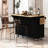 Black Kitchen Cart With Drop And Cabinet Storage. 5 Rolling Wheels, For Dinning Room Different Spaces Beyond Island Storage Exterior-440313706