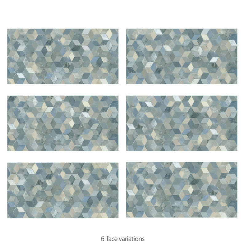 Pictura Faber 23-1/2 In. X 47 In. Porcelain Floor And Wall Tile, Blue/Green