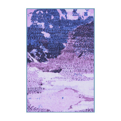 Tapis bleu / violet clair Hura