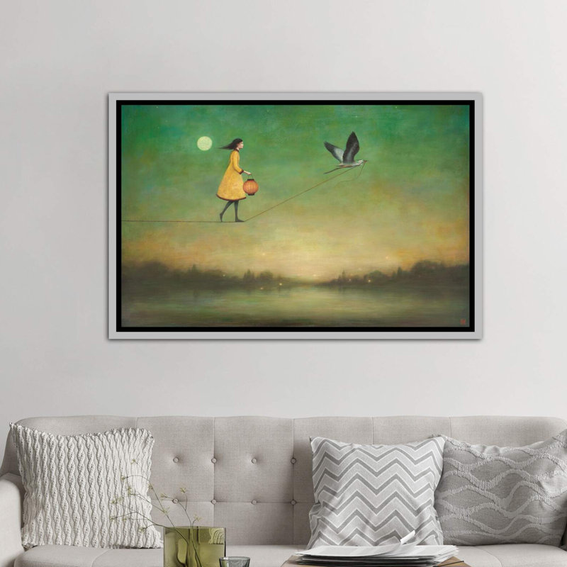 « blue moon expedition » par duy huynh-print, H 40 po x l 60 po x P 1,5 po, Toile avec cadre argenté