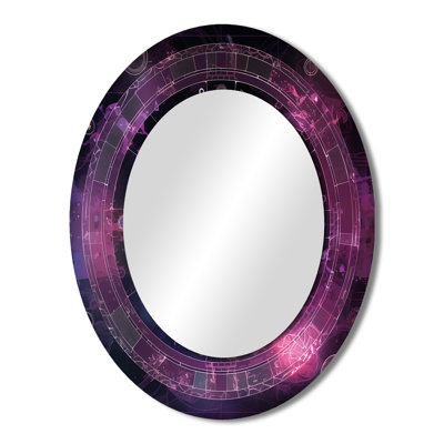 Third Eye Chakra Mystical Circle II - Traditional Oval Wall Mirror